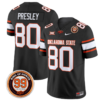 Brennan Presley Jersey #80 Oklahoma State Cowboys Leslie O'neal Patch Vapor Limited College Football Stitched Black