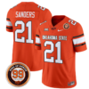 Barry Sanders Jersey #21 Oklahoma State Cowboys Leslie O'neal Patch Vapor Limited College Football Stitched Orange