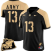 Bryson Daily Jersey #13 Army Black Knights Jersey Rocky The Bulldog Patch Vapor Limited College Football Stitched Black Alternate