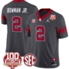 Billy Bowman Jr Jersey #2 Oklahoma Sooners 100th Anniversary Patch Vapor Limited College Football Stitched Anthracite