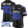 Custom Kansas Jayhawks Jersey Name and Number 2024 Vapor College Football Vapor Limited Black