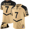 Champ Harris Jersey #7 Army Black Knights Jersey Rocky The Bulldog Patch Vapor Limited College Football Stitched Gold Alternate