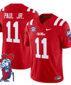 Chris Paul Jr Jersey #11 Ole Miss Rebels Vapor Limited College Football Stitched Red