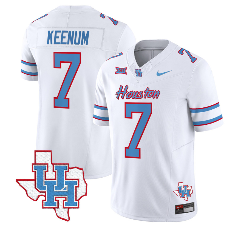 Case Keenum Jersey #7 Houston Cougars Oilers Jersey Inspired Vapor College Football Limited Stitched White 8 Case Keenum Jersey #7 Houston Cougars Oilers Jersey Inspired Vapor College Football Limited Stitched White