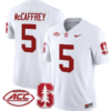 Christian McCaffrey Jersey #5 Stanford Cardinal Vapor Limited College Football Stitched White