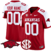 Custom Arkansas Razorbacks Jersey Name and Number Vapor Limited College Football Stitched Cardinal Alternate