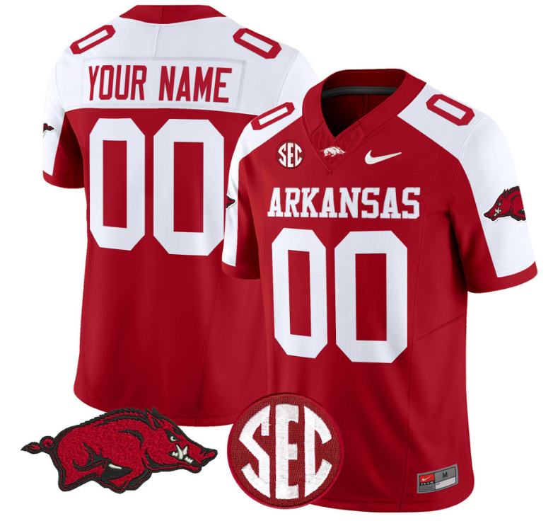 Custom Arkansas Razorbacks Jersey Name and Number Vapor Limited College Football Stitched Cardinal Alternate 8 Custom Arkansas Razorbacks Jersey Name and Number Vapor Limited College Football Stitched Cardinal Alternate