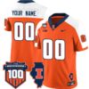 Custom Illinois Fighting Jersey Name and Number Vapor Limited College Football Stitched Orange Alternate