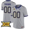 Custom West Virginia Mountaineers Jersey Name and Number College Football Gray – All Stitched