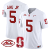 Chris Davis Jr Jersey #5 Stanford Cardinal Vapor Limited College Football Stitched White