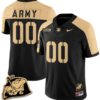 Custom Army Black Knights Jersey Name and Number Rocky The Bulldog Patch Vapor Limited College Football Stitched Black Alternate