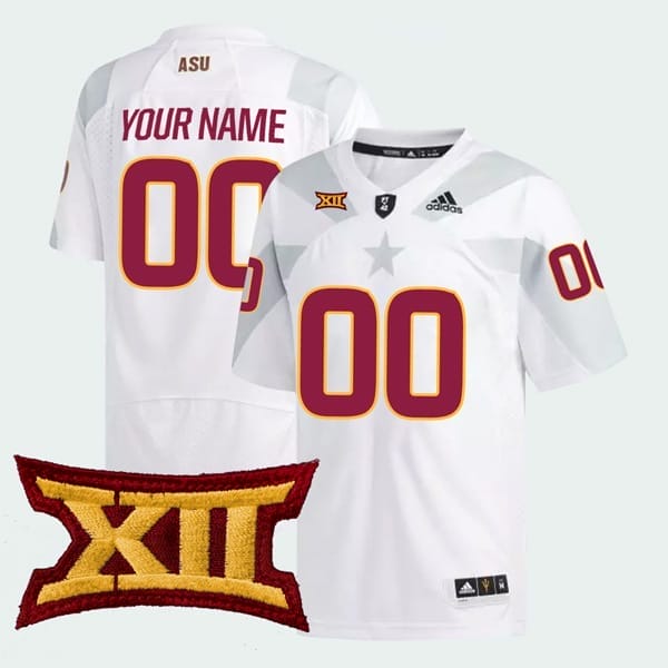 Custom Arizona State Sun Devils Jersey Name and Number College Football White Game 8 Custom Arizona State Sun Devils Jersey Name and Number College Football White Game – All Stitched