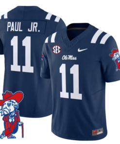Chris Paul Jr Jersey #11 Ole Miss Rebels Vapor Limited College Football Stitched Navy