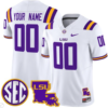 Custom LSU Tigers Jersey Name and Number 2024 Louisiana Patch Vapor Limited College Football Stitched White