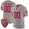 Custom Washington State Cougars Jersey Name and Number College Football Grey Alternate Game 4 Custom Washington State Cougars Jersey Name and Number College Football Grey Alternate Game – All Stitched