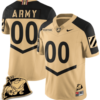 Custom Army Black Knights Jersey Name and Number Rocky The Bulldog Patch Vapor Limited College Football Stitched Gold Alternate