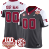 Custom Oklahoma Sooners Jersey Name and Number 100th Anniversary Patch Vapor Limited College Football Stitched Anthracite Alternate