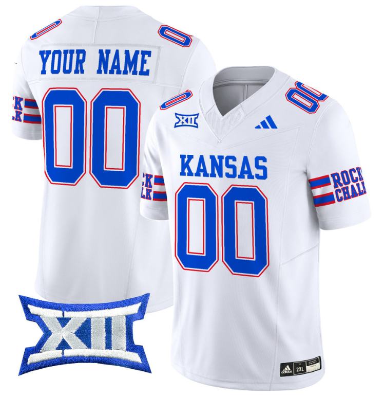 Custom Kansas Jayhawks Jersey Name and Number 2024 Vapor College Football Vapor Limited White 8 Custom Kansas Jayhawks Jersey Name and Number 2024 Vapor College Football Vapor Limited White