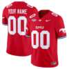 Custom SMU Mustangs Icy Jersey Name and Number College Football Vapor Limited Red 4 Custom SMU Mustangs Icy Jersey Name and Number College Football Vapor Limited Red