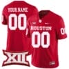 Custom Houston Cougars Jersey Name and Number College Football Red Game