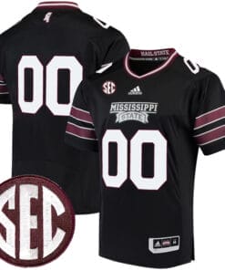 Custom Mississippi State Jersey Name and Number College Football Black Premier – All Stitched