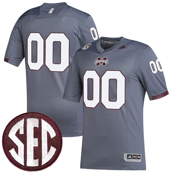 Custom Mississippi State Jersey Name and Number College Football Grey Premier Strategy 8 Custom Mississippi State Jersey Name and Number College Football Grey Premier Strategy – All Stitched