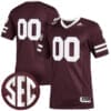 Custom Mississippi State Jersey Name and Number College Football Maroon Premier Strategy – All Stitched