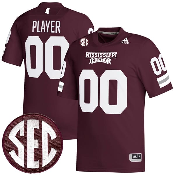 Custom Mississippi State Jersey Name and Number College Football Maroon 8 Custom Mississippi State Jersey Name and Number College Football Maroon – All Stitched