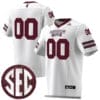 Custom Mississippi State Jersey Name and Number College Football White Premier Strategy – All Stitched
