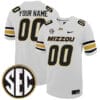 Custom Missouri Tigers Jersey Name and Number College Football White – All Stitched