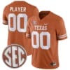 Custom Texas Longhorns Jersey Name and Number College Football Orange Home Game – All Stitched