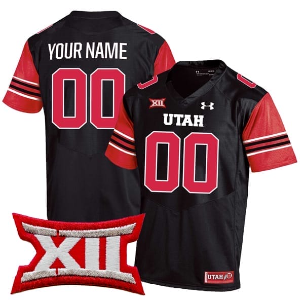 Custom Utah Utes Jersey Name and Number College Football Black Alternate Game 8 Custom Utah Utes Jersey Name and Number College Football Black Alternate Game