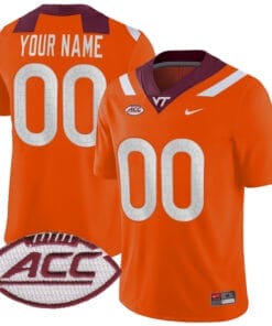 Custom Virginia Tech Hokies Jersey Name and Number College Football Orange Alternate Game – All Stitched