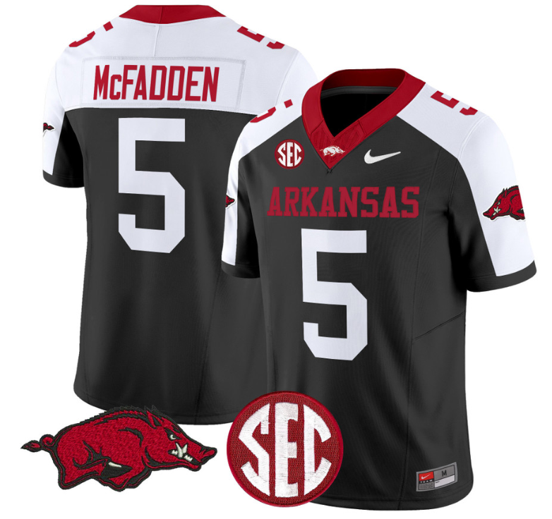 Darren McFadden Jersey #5 Arkansas Razorbacks Vapor Limited College Football Stitched Black Alternate