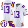 Garrett Nussmeier Jersey #13 LSU Tigers 2024 Louisiana Patch Vapor Limited College Football Stitched White