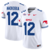 Isaiah Nwokobia Jersey #12 SMU Mustangs Icy College Football Vapor Limited White