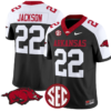 Ja'Quinden Jackson Jersey #22 Arkansas Razorbacks Vapor Limited College Football Stitched Black Alternate