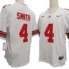 Jeremiah Smith Jersey #4 Ohio State Buckeyes Vapor F.U.S.E. Football Limited White