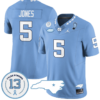JJ Jones Jersey #5 North Carolina Tar Heels Vapor College Football Stitched Blue