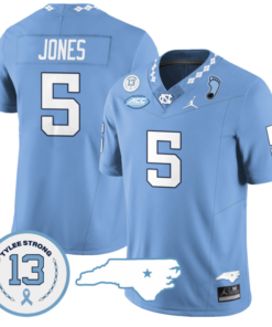 JJ Jones Jersey #5 North Carolina Tar Heels Vapor College Football Stitched Blue