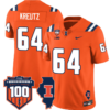Josh Kreutz Jersey #64 Illinois Fighting Vapor Limited College Football Stitched Orange 4 Josh Kreutz Jersey #64 Illinois Fighting Vapor Limited College Football Stitched Orange