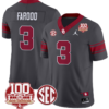 Jalil Farooq Jersey #3 Oklahoma Sooners 100th Anniversary Patch Vapor Limited College Football Stitched Anthracite