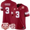 Jalil Farooq Jersey #3 Oklahoma Sooners 100th Anniversary Patch Vapor Limited College Football Stitched Crimson