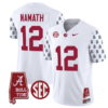 Joe Namath Jersey #12 Alabama Crimson Tide Vapor College Football Limited Stitched White