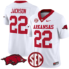 Ja'Quinden Jackson Jersey #22 Arkansas Razorbacks Vapor Limited College Football Stitched White 5 Ja'Quinden Jackson Jersey #22 Arkansas Razorbacks Vapor Limited College Football Stitched White