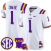 Ja'Marr Chase Jersey #1 LSU Tigers 2024 Louisiana Patch Vapor Limited College Football Stitched White 4 Ja'Marr Chase Jersey #1 LSU Tigers 2024 Louisiana Patch Vapor Limited College Football Stitched White