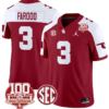 Jalil Farooq Jersey #3 Oklahoma Sooners 100th Anniversary Patch Vapor Limited College Football Stitched Crimson Alternate