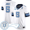 JJ Jones Jersey #5 North Carolina Tar Heels Vapor College Football Stitched Alternate White