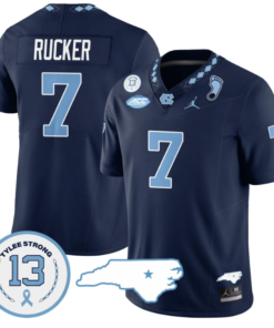 Kaimon Rucker Jersey #7 North Carolina Tar Heels Vapor College Football Stitched Navy