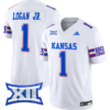 Kenny Logan Jr Jersey #1 Kansas Jayhawks 2024 Vapor College Football Vapor Limited White